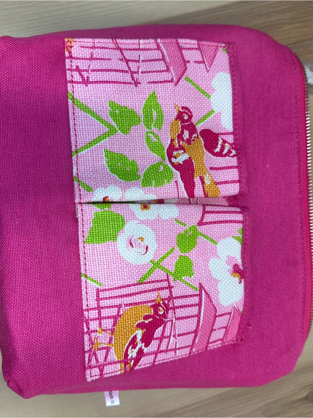 Spartina 449 Pink Floral Clear Tote with Cream Trim - Picture 9 of 16